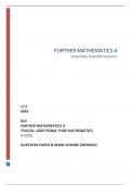 OCR 2023 GCE FURTHER MATHEMATICS A Y545/01: ADDITIONAL PURE MATHEMATICS A LEVEL QUESTION PAPER & MARK SCHEME (MERGED