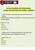 ATI RN Leadership Proctored 2023 Form B Exam With NGN Questions and Answers, With Rationales Verified Newest Version Updated 