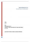 OCR 2023 GCE MATHEMATICS A H230/02: PURE MATHEMATICS AND MECHANICS AS LEVEL QUESTION PAPER & MARK SCHEME (MERGED)