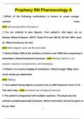 Prophecy RN Pharmacology A (2024/2025) Newest Questions and Answers (Verified Answers)