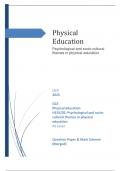 OCR 2023 GCE Physical Education H155/02: Psychological and sociocultural themes in physical education AS Level Question Paper & Mark Scheme (Merged)