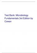 Test Bank for Microbiology Fundamentals 3rd Edition by Cowan