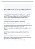 Hawaii Substitute Teacher Course Exam with complete solutions