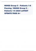 NIHSS Group C - Patients 1-6 Passing / NIHSS Group C - Patients 1-6 2024 LATEST UPDATE PASS A+