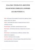 USAA P&C INSURANCE ADJUSTER  EXAM WITH COMPLETE ANSWERS  {GUARANTEED A+} 