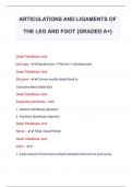 ARTICULATIONS AND LIGAMENTS OF  THE LEG AND FOOT {GRADED A+} 