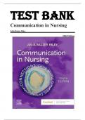 Communication in Nursing 10th Edition by Julia Balzer Riley 9780323871457 Chapter 1-30 Complete Guide.-Test Bank