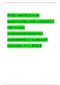 Fire Instructor 2 Final Exam|455 Questions and Answers 2024| newest graded a+