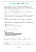 NSG 207 Unit 1  FA DAVIS  Actual Exam 2024 Q & A  (Graded A+ )