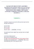 BACKFLOW PREVENTION ASSEMBLY  TESTER EXAM NEWEST 2024 ACTUAL EXAM 2  VERSIONS (VERSION A AND VERSION B) 270  QUESTIONS AND CORRECT DETAILED  ANSWERS (VERIFIED ANSWERS) |ALREADY  GRADED A+