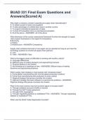 BUAD 331 Final Exam Questions and Answers(Scored A)