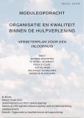 Voorbeeld ncoi module Organisatie en Kwaliteit binnen de hulpverlening, schrijf een verbeterplan, geslaagd cijfer 8 2024