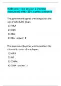 NAB core + los section 2 (human resources) with 100% correct answers