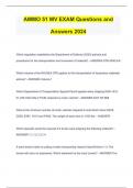 AMMO 51 MV EXAM Questions and Answers 2024