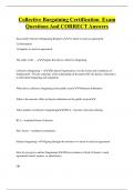 Collective Bargaining Certification Exam  Questions And CORRECT Answers