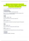 Medical Administrative Assistant Certification Exam (2024) || All Questions & Answers (Graded A+)