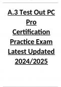 A.3 Test Out PC Pro Certification Practice Exam Latest Updated 2024/2025