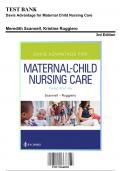 Test Bank for Davis Advantage for Maternal Child Nursing Care, 3rd Edition by Scannell, 9781719640985, Covering Chapters 1-33 | Includes Rationales