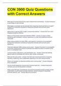 CON 3900 Quiz Questions with Correct Answers