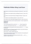 Pathfinder Written Sling Load Exam Questions and Answers