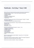 Pathfinder - HLZ (Day 7 Test) KW Questions and Answers