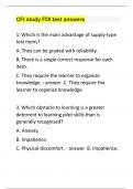 CFI study FOI test answers