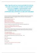 MHA 706 FINANCIAL MANAGEMENTS FINAL EXAMS AND STUDY GUIDE EXAMS WITH ACTUAL CORRECT QUESTIONS AND VERIFIED DETAILED RATIONALES ANSWERS 2024 (NEWEST) ALREADY GRADED A+ he key to cost allocation under Activity-Based-Costing is to identify the activities tha