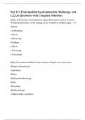 NUR 112 Chamberlain College Of Nursing -Nur 112 Final (pediatrics,ob/maternity Medsurge, test 1,2,3,4) Questions with Complete Solutions