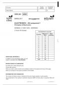 GCE AS – NEW B490U10-1 ELECTRONICS – AS component 1 Principles of Electronics