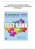 Test Bank For E-Commerce 2023 Business, Technology, Society 17th Edition All Chapters