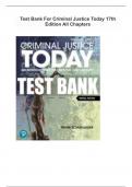 Test Bank For Criminal Justice Today 17th Edition All Chapters