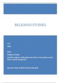 OCR 2023 GCSE Religious Studies J625/08: Religion, philosophy and ethics in the modern world from a Jewish perspective Question Paper & Mark Scheme (Merged