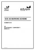 GCE AS MARKING SCHEME SUMMER 2018 AS ELECTRONICS - COMPONENT 1 B490U10-1