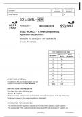 GCE A LEVEL – NEW A490U20-1 ELECTRONICS – A level component 2 Application of Electronics