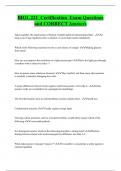 BIOL 221 Certification Exam Questions  and CORRECT Answers