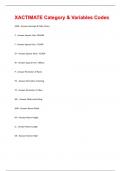 XACTIMATE Category & Variables Codes Questions And Answers With Verified Solutions