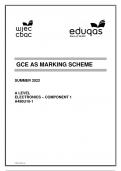 GCE AS MARKING SCHEME SUMMER 2022 A LEVEL ELECTRONICS – COMPONENT 1 A490U10-1