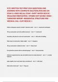 FCTC WRITTEN TEST PREP 2024 QUESTIONS AND ANSWERS WITH COMPLETE SOLUTION;(FOCUSES ON ESSAY & VIDEO RECALL ESSAY -SWIFT WATER RESCUE -WILDLAND FIREFIGHTING -OTHERS NOT NAMED VIDEO -TURNOVER REPORT -RESIDENTIAL STRUCTURE FIRE -MEDICAL CALL -CLIFF RESCUE -)