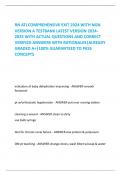 RN ATI COMPREHENSIVE EXIT 2024 WITH NGN VERSION A TESTBANK LATEST VERSION 2024- 2025 WITH ACTUAL QUESTIONS AND CORRECT VERIFIED ANSWERS WITH RATIONALES|ALREADY GRADED A+|100% GUARANTEED TO PASS CONCEPTS