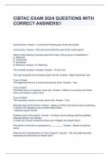 CIBTAC EXAM 2024 QUESTIONS WITH CORRECT ANSWERS!!