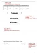 TAX2601 ASSESSMENT 5  SEM 1 OF 2024 EXPECTED SOLUTIONS.