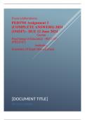 Exam (elaborations) PED3701 Assignment 3 (COMPLETE ANSWERS) 2024 (154247) - DUE 12 June 2024 •	Course •	Psychology of Education - PED3701 (PED3701) •	Institution •	University Of South Africa (Unisa) •	Book •	Psychology of Education PED3701 Assignment 3 (C