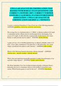 CWEA LAB ANALYST III CERTIFICATION TEST  2024/2025 WITH 80 REAL EXAM QUESTIONS AND  CORRECT ANSWERS (100% CORRECT VERIFIED  ANSWERS) CALIFORNIA WATER ENVIRONMENT  ASSOCIATION - CWEA LAB ANALYST III CERTIFICATION GRADED A+ ( NEWEST!!)