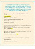 2024 NFHS BASKETBALL RULES EXAMS 1 AND 2 (2 LATEST VERSIONS) WITH ALL 200 QUESTIONS AND CORRECT ANSWERS GRADED A+ / NFHS BASKETBALL RULES LATEST ACTUAL EXAMS 2024/2025 ALREADY GRADED A+ (NEWEST)