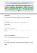 Contemporary Issues In Biology Exam 4  (taryn_weltzin) Questions | 100% Correct Answers | UpToDate Doc | Already Graded  A+ 