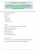 Crossfit Level 1 movements Questions | 100% Correct Answers | UpToDate Doc |  Already Graded A+