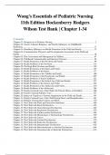 TEST BANK WONG'S ESSENTIALS OF PEDIATRIC NURSING 11TH EDITION HOCKENBERRY RODGERS WILSON  |CHAPTERS 01-34|