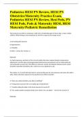 Pediatrics HESI PN Review, HESI PN Obstetrics Maternity Practice Exam, Pediatrics HESI PN Review