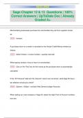 Sage Chapter 12 & 13 Questions | 100%  Correct Answers | UpToDate Doc | Already  Graded A+