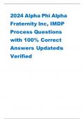 2024 Alpha Phi Alpha Fraternity Inc, IMDP Process Questions with 100% Correct  Answers Updateds Verified 1. Who is the author of the fraternity History Book? - ANS- Charles Harris Wesley 2. In the Fall of 1905, the address where the Social Study Club firs